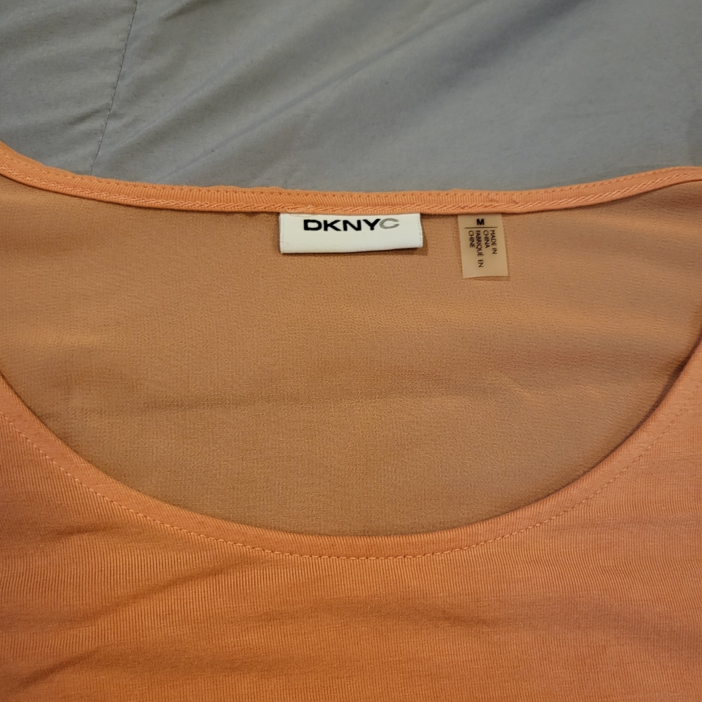 DKNYC Women's Peach Long Sleeve Top - Picture 5 of 6